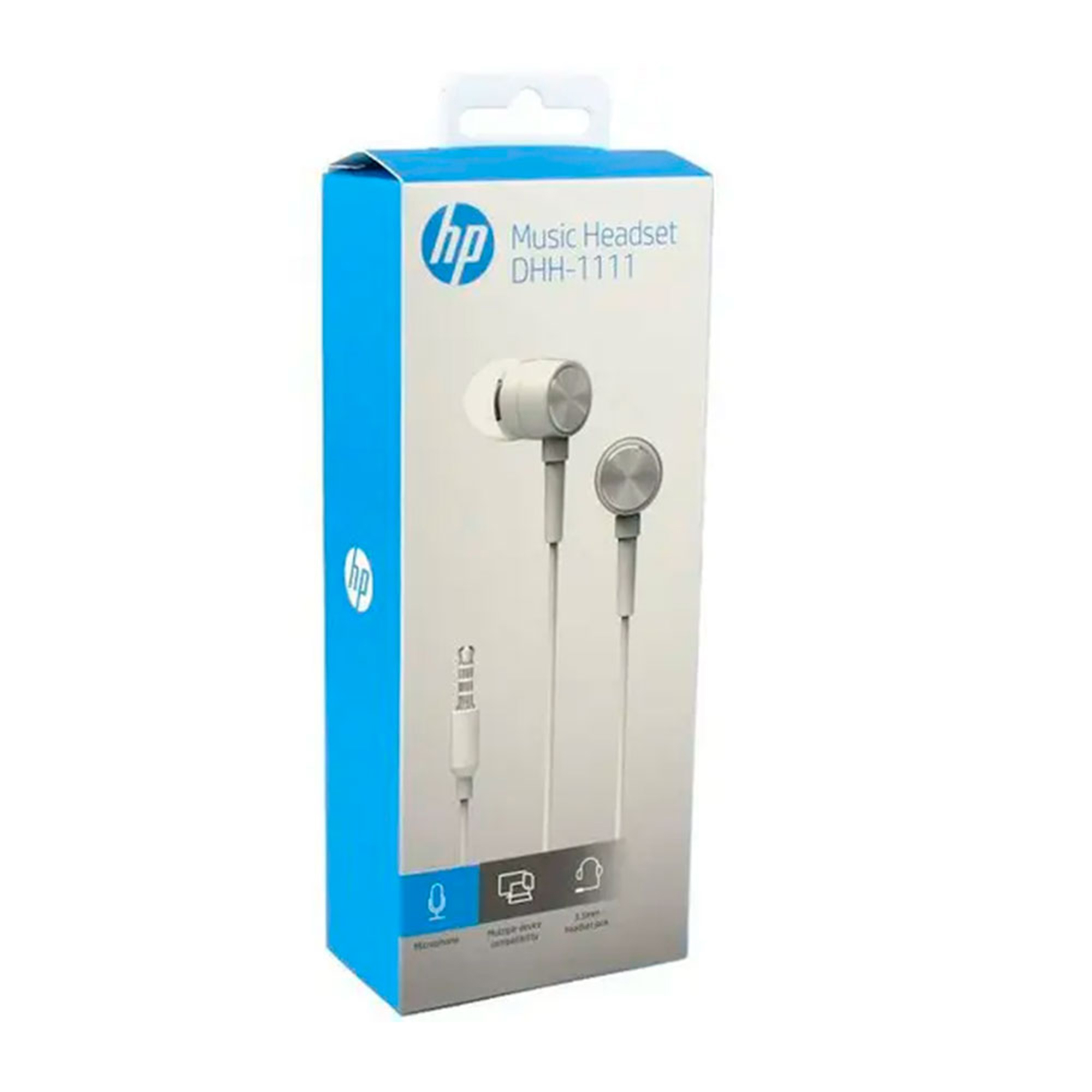 Earphone Fone De Ouvido Earphone Hp Dhh-1111 Intra C/ Mic Branco