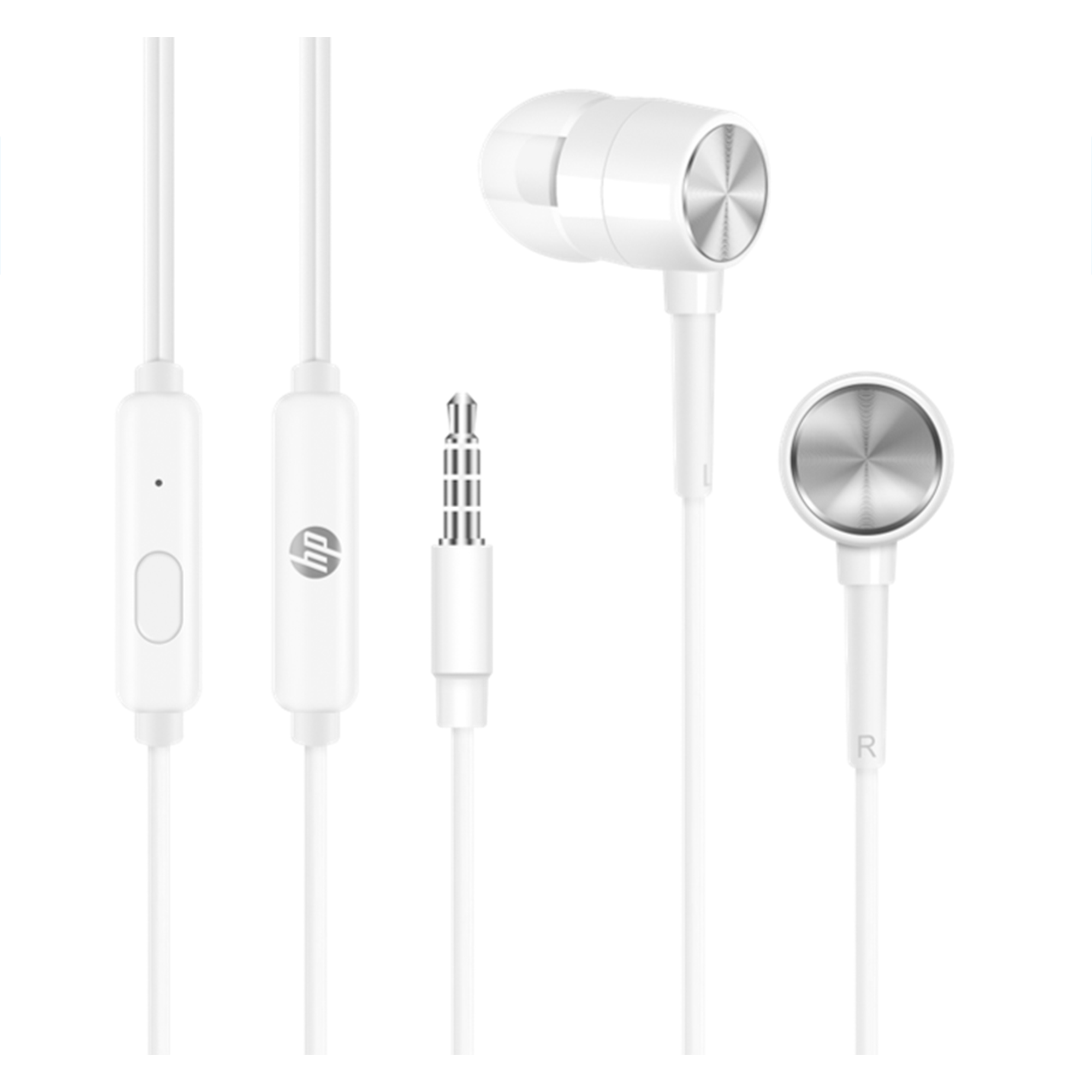 Earphone Fone De Ouvido Earphone Hp Dhh-1111 Intra C/ Mic Branco