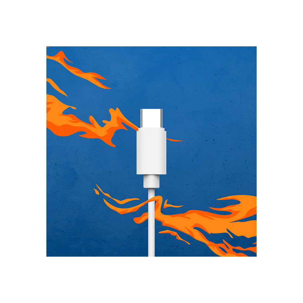 Earphone Fone De Ouvido Tipo C Com Fio Philips Tae2146bk/00 Branco