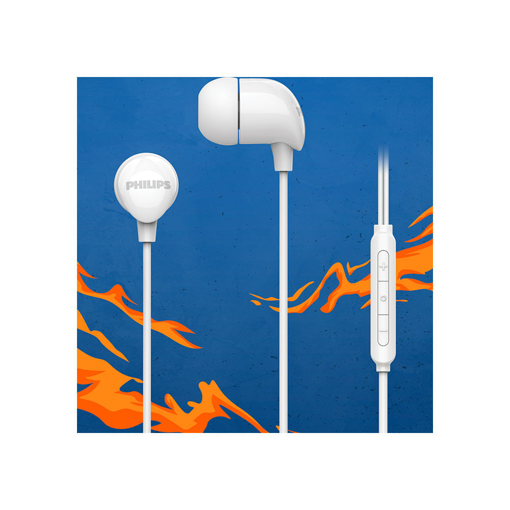 Earphone Fone De Ouvido Tipo C Com Fio Philips Tae2146bk/00 Branco