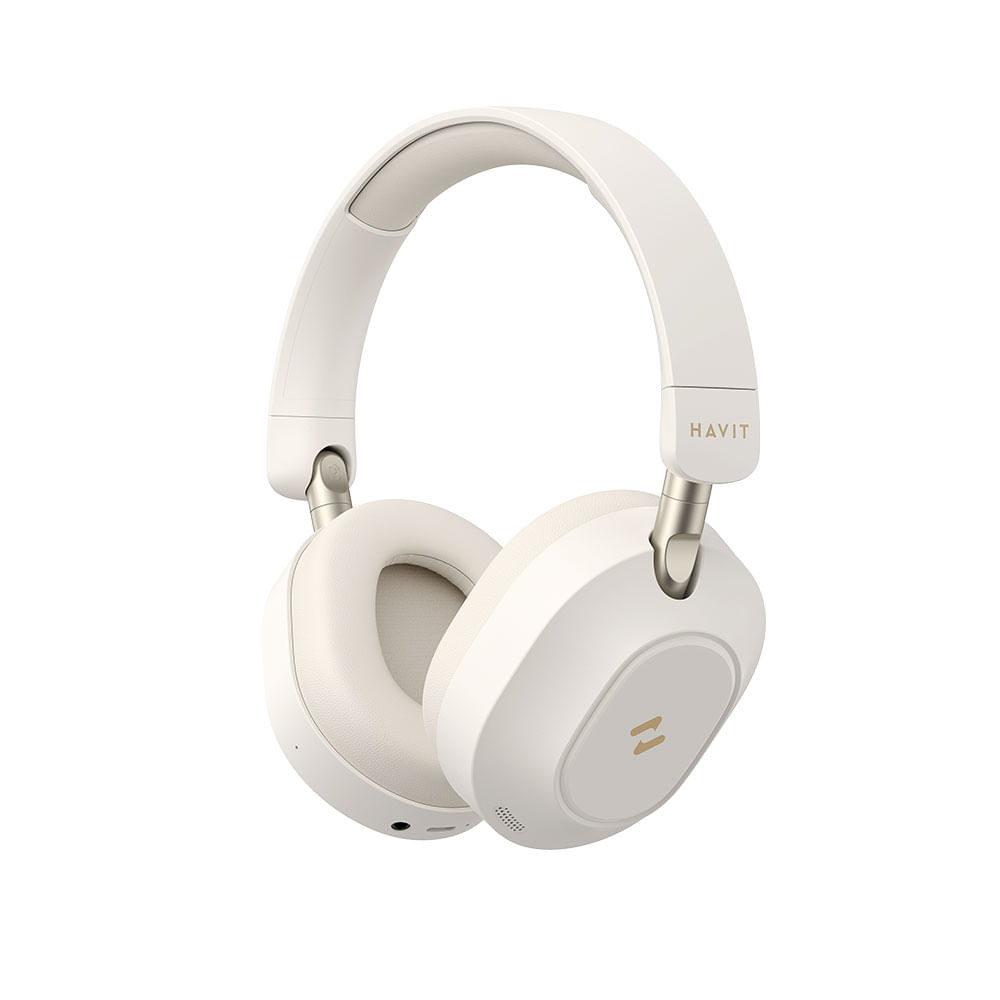 Headphone Fone de Ouvido Havit H668bt Cancel Ruído Tecnologia Hi-res Bege