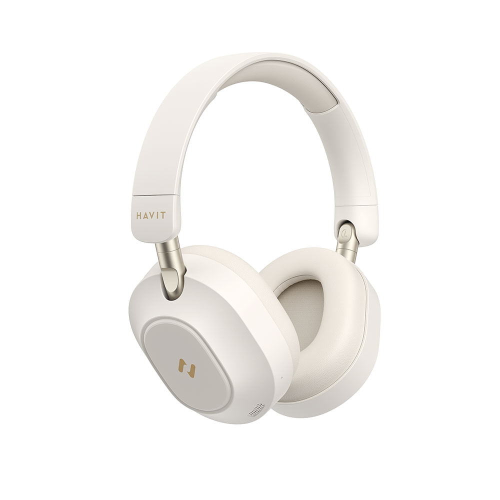 Headphone Fone de Ouvido Havit H668bt Cancel Ruído Tecnologia Hi-res Bege