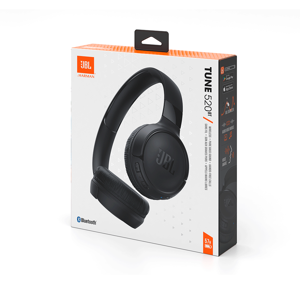 Headphone Fone De Ouvido Jbl Tune 520bt Preto Bluetooth Original Nf