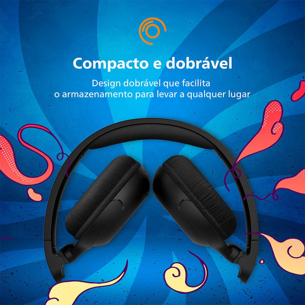 Headphone Philips TAH2209BK/55 Bluetooth – Sem Fio, Bateria de até 25h, Dobrável e Leve Desfrute de liberdade sem fios e som de qualidade com o Headphone Bluetooth Philips TAH2209BK/55. Com design moderno, construção leve e bateria de longa duração, este modelo é ideal para quem busca praticidade, conforto e excelente desempenho no dia a dia. Compacto e dobrável, ele acompanha você em casa, no trabalho, em viagens ou onde quiser. Equipado com conectividade Bluetooth 5.0, o headphone permite emparelhamento rápido e estável com seu smartphone, tablet, notebook ou qualquer dispositivo compatível. Diga adeus aos fios e tenha total liberdade para se mover enquanto ouve suas músicas, assiste a vídeos ou realiza chamadas. O som é claro e envolvente, com graves potentes e médios equilibrados, proporcionando uma experiência sonora agradável para diversos estilos musicais. Seja no pop, rock, eletrônico ou podcast, o TAH2209BK/55 entrega performance consistente. Um dos grandes destaques é sua bateria de longa duração, com até 25 horas de reprodução contínua com apenas uma carga. E se a bateria acabar, o fone conta com carregamento rápido via USB-C: apenas 15 minutos na tomada garantem até 3 horas de uso. O design foi pensado para o conforto e a mobilidade. Leve, com apenas 195 gramas, o Philips TAH2209BK/55 possui hastes ajustáveis e conchas acolchoadas que se adaptam à cabeça com suavidade. O formato dobrável facilita o transporte e o armazenamento, ideal para quem está sempre em movimento. O fone também possui microfone embutido, permitindo atender chamadas com clareza sem precisar tirar o celular do bolso. Os botões integrados na lateral facilitam o controle de volume, troca de faixas e atendimento de ligações de forma simples e intuitiva. Além disso, o headphone é compatível com assistentes de voz como Google Assistant e Siri. Basta pressionar um botão e fazer comandos por voz para controlar músicas, checar mensagens, consultar previsão do tempo e muito mais. Com visual minimalista e acabamento em preto fosco, o Philips TAH2209BK/55 combina com qualquer estilo. É a escolha perfeita para quem quer qualidade de som, praticidade no uso e design discreto e funcional. Especificações Técnicas Marca: Philips Modelo: TAH2209BK/55 Cor: Preto Conectividade: Bluetooth 5.0 Tipo: On-Ear (sobre a orelha) Microfone embutido: Sim Bateria: Até 25 horas de reprodução Carregamento rápido: 15 minutos = até 3 horas de uso Tempo de carregamento completo: Aproximadamente 2 horas Porta de carregamento: USB-C Controles: Botões físicos nas conchas Dobrável: Sim Assistente de voz: Compatível com Siri e Google Assistant Peso: Aproximadamente 195g Compatibilidade: Android, iOS, Windows, Mac Produto original com nota fiscal e garantia Com o Philips TAH2209BK/55, você garante um headphone moderno, leve, potente e ideal para todos os momentos. Perfeito para quem exige liberdade, conforto e som de qualidade. Produto novo, lacrado e pronto para envio imediato.