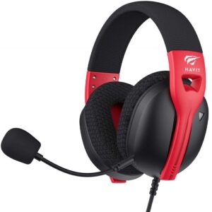 Headset Fone de Ouvido Gamer Havit Fuxi-h5 3.5mm Driver 50mm Preto/vermelho