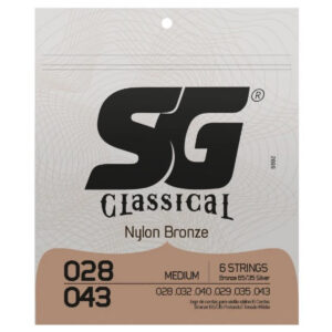 Encordoamento Corda Violão Nylon Sg Classical Tensão Média