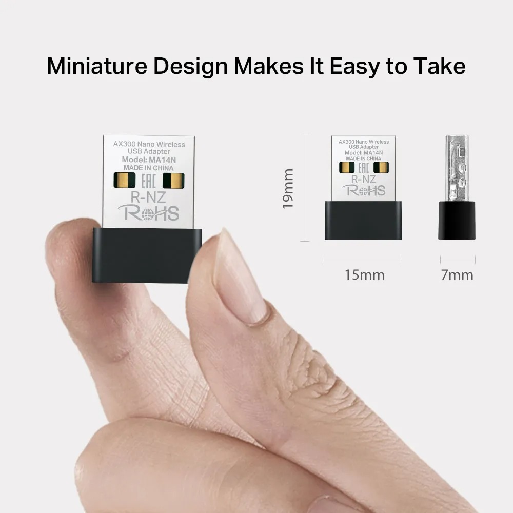 Adaptador Wireless Nano Mercusys Usb Wireless Ax300