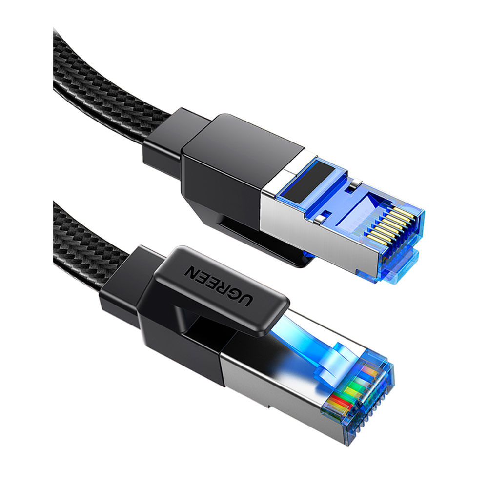 Cabo Ethernet Ugreen Cat 8, FFTP, trançado - NW153 Preto