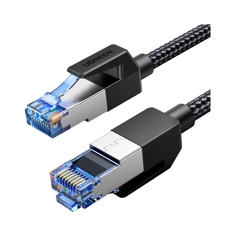 Cabo Ethernet Ugreen Cat 8, FFTP, trançado - NW153 Preto