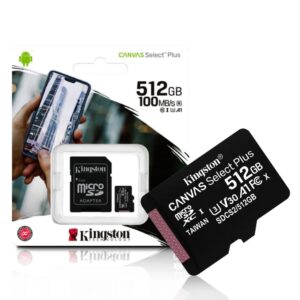 Cartão de Memória Micro SD Kingston Canvas Select Plus 512GB