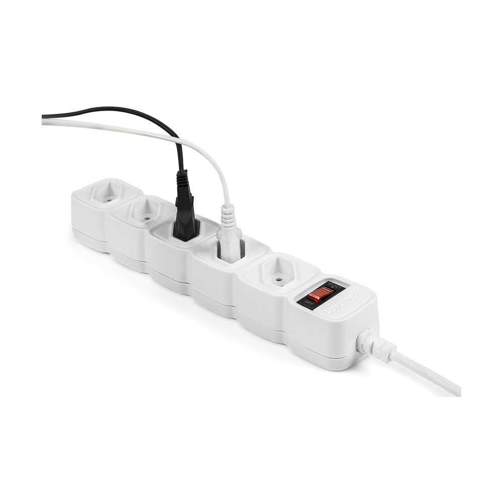 Filtro de Linha Intelbras EPE 205 Branco Bivolt 5 Tomadas (1)