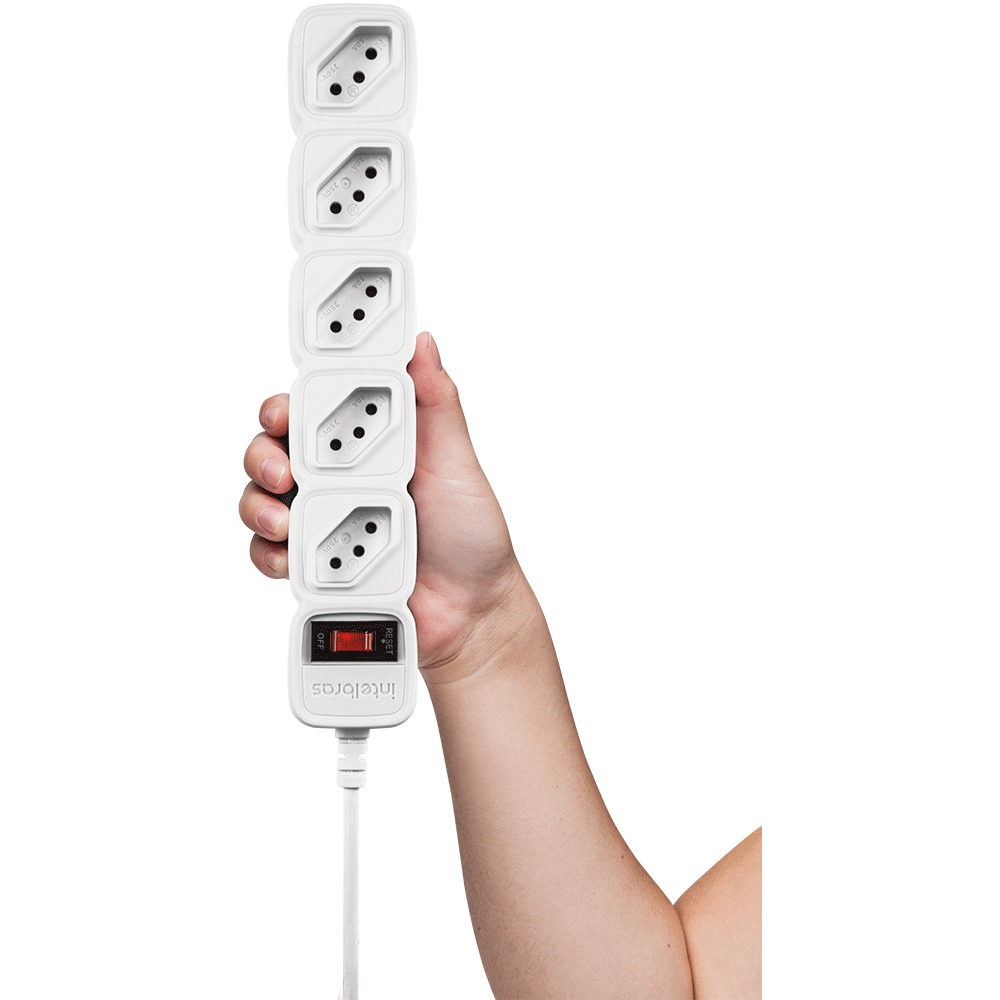 Filtro de Linha Intelbras EPE 205 Branco Bivolt 5 Tomadas (1)