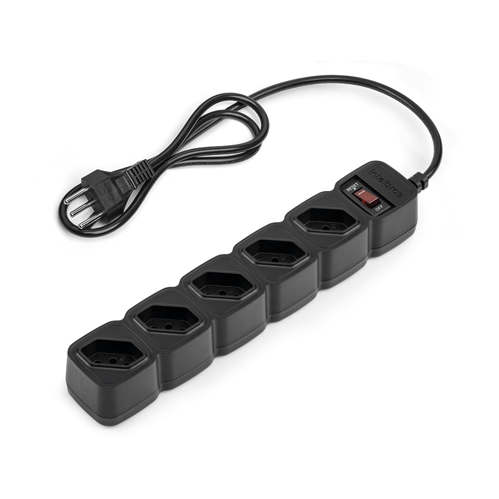 Filtro de Linha Intelbras EPE 205 Preto Bivolt 5 Tomadas (1)