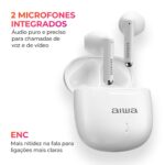 Fone De Ouvido Aws-eb-05-w Earbud Branco Aiwa Bivolt Branco
