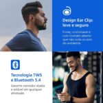Fone De Ouvido Bluetooth Philips Taq2000bk Corrida Esportes