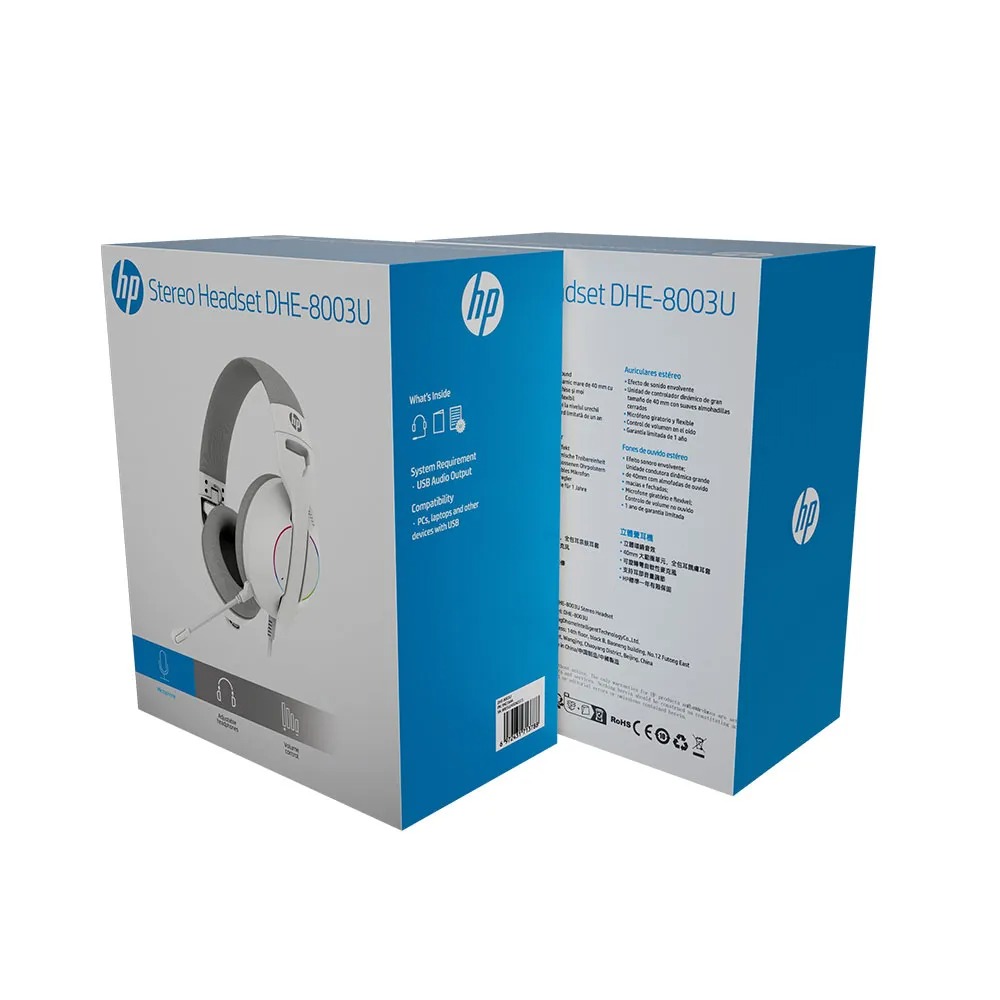 Headset Hp Dhe-8003u Gamer Usb 7.1 Rgb Dinâmico Cancel Ruido