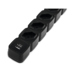 Protetor Eletrônico Intelbras 4 Tomadas, 2 USB, 1 EPE 204 USB BR + Preto Bivolt (1)