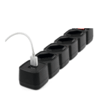 Protetor Eletrônico Intelbras 4 Tomadas, 2 USB, 1 EPE 204 USB BR + Preto Bivolt (1)