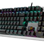 Teclado Gamer Mecânico Kross Elegance Randgrid Rainbow Switch Azul - KE-KG155 Preto