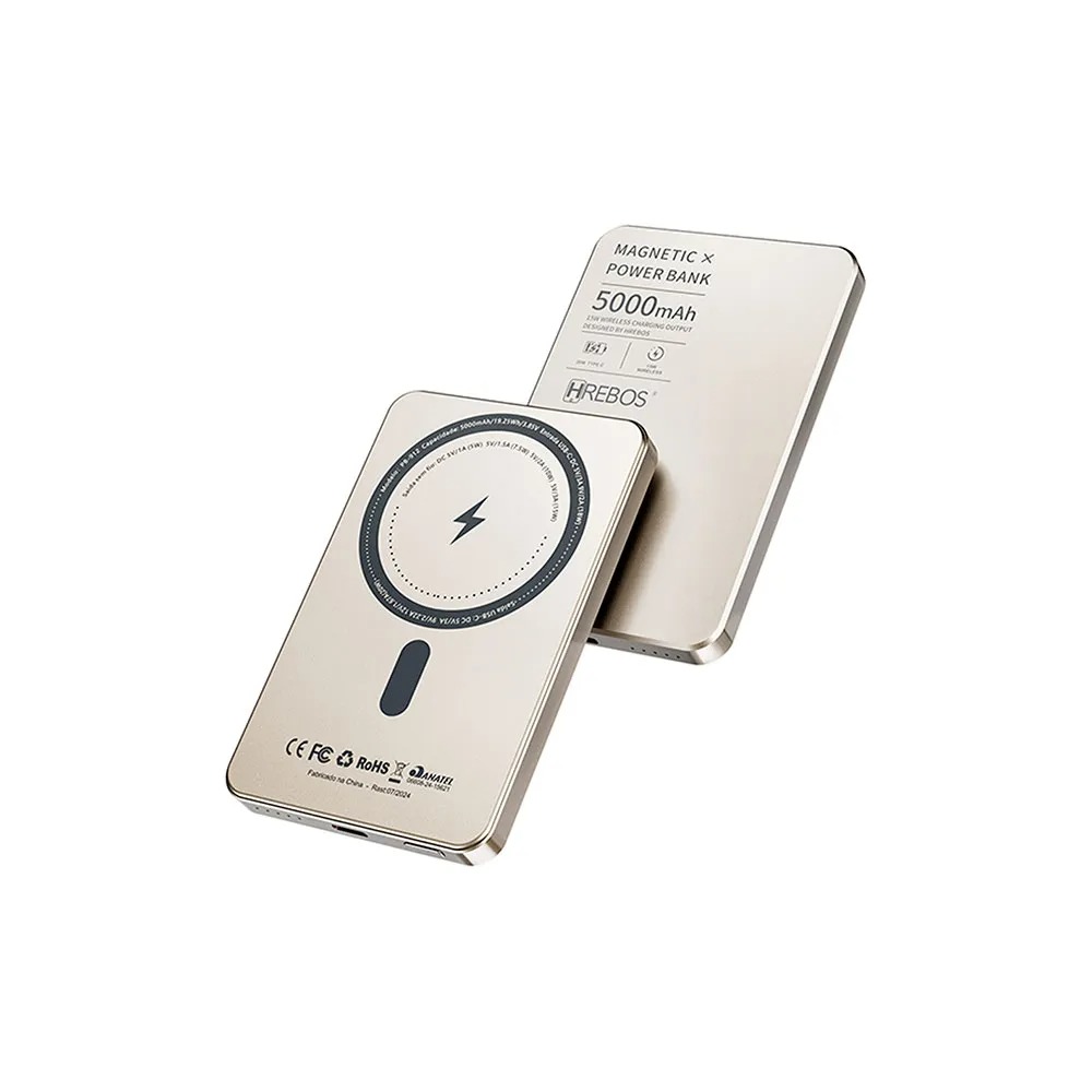 Carregador Magnético Hrebos Pb-912 Power Bank Indução 20w