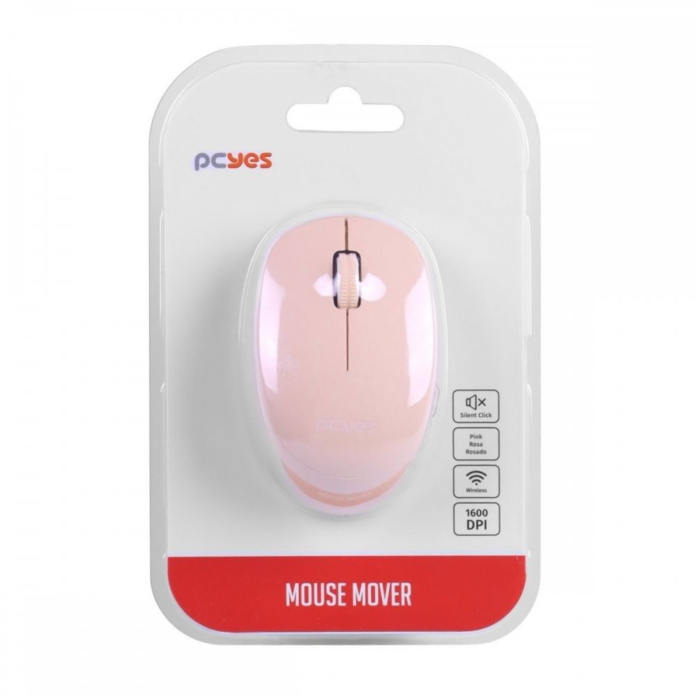 Mouse Sem Fio Mover Pink 1600Dpi - Wireless 2.4Ghz - Silent Click - Pmmwscw