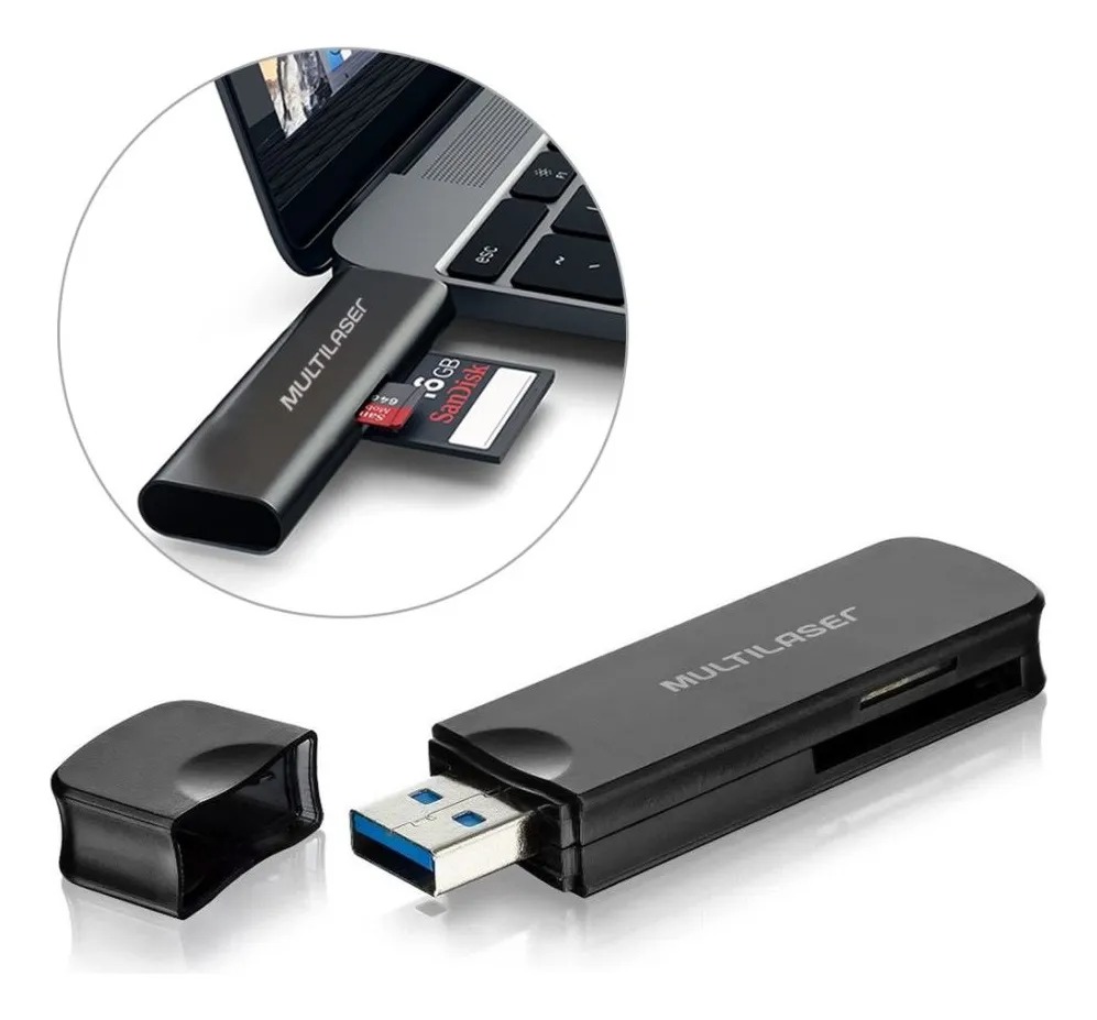 Leitor De Cartão De Memória Sd Portátil Super Speed Usb 3.0 - Ac290