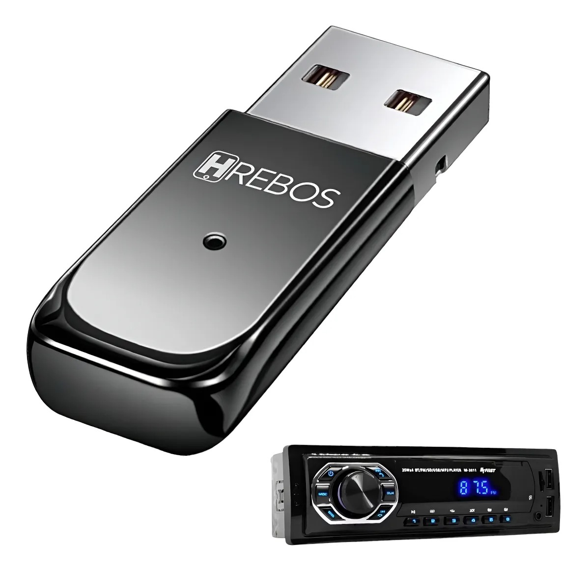 Transmissor Bluetooth Hrebos AD-215 Para Veículos Ou Caixas