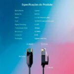 Cabo Rede Ugreen Cat6a 10gbps 500mhz Utp 0.5 Metro Preto