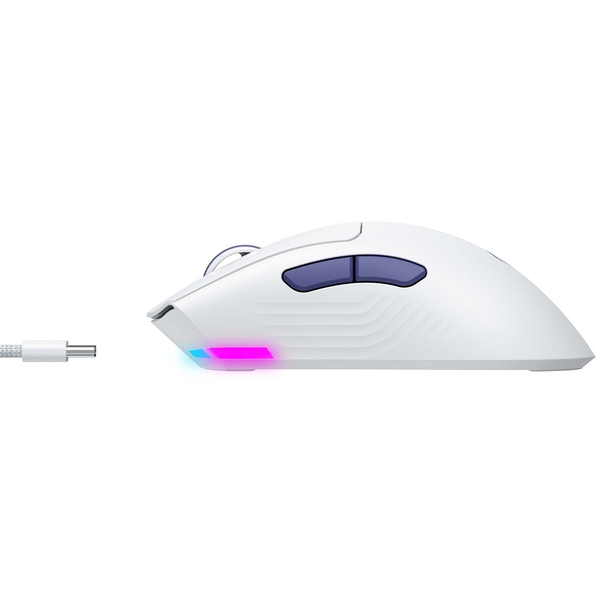 Mouse Gamer Havit Ms966s 3 Tipos Conexões Rgb Recarregável - Branco