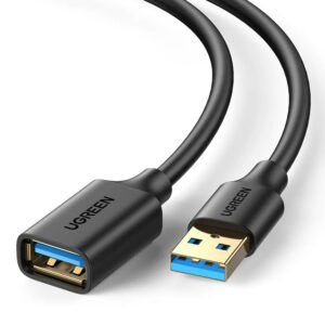 Extensão Usb-a Ugreen 3m Cabo Usb 3.0 Super Rápido 5gbps Preto