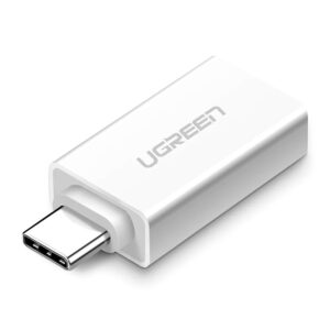 Adaptador Otg Usb-c P/ Usb 3.0 Ugreen Us173 5gbps Dados Branco