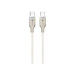 Cabo Hrebos Titanium Usb-c 100w Nylon 1m Branco Cb-366c Bege