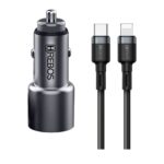 Carregador Veicular Hrebos 60w Usb-c Lightning Crv-203i Preto