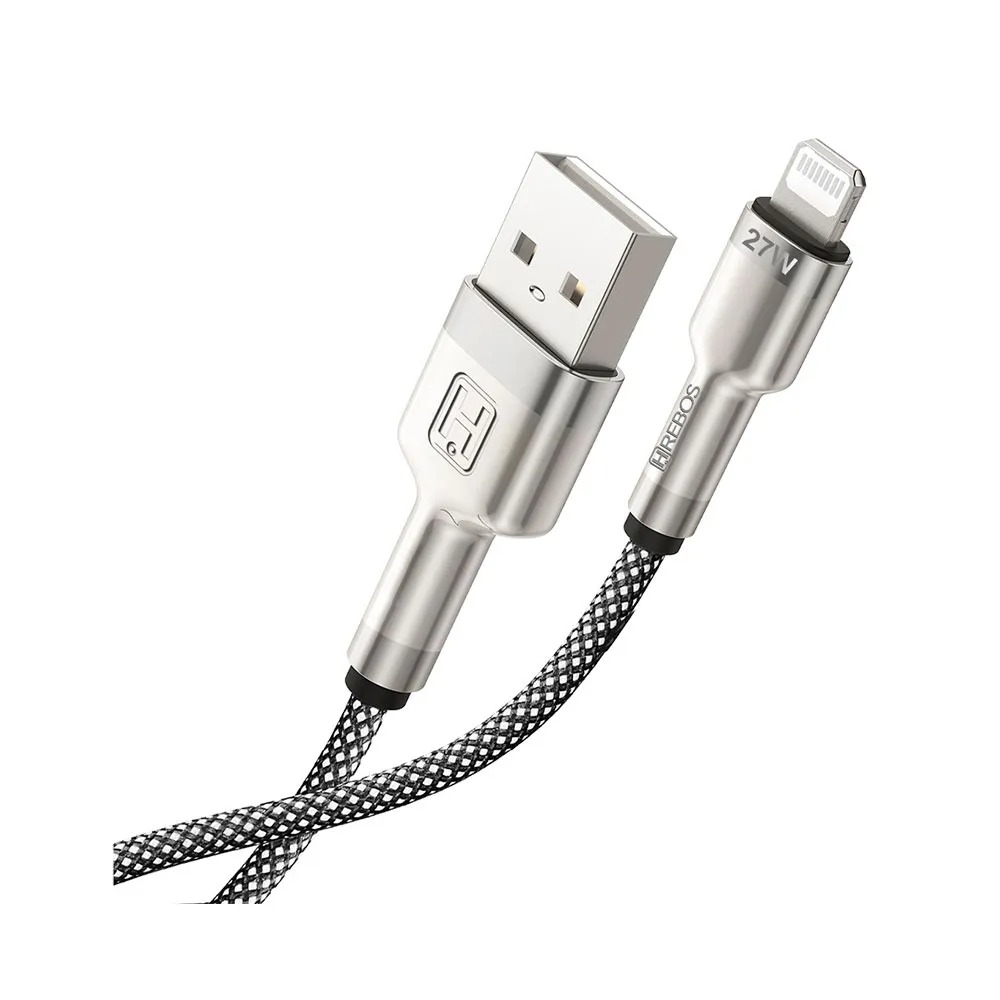 Cabo Hrebos Lightning 2m Metal Waves Turbo 27w Cb-252i Preto