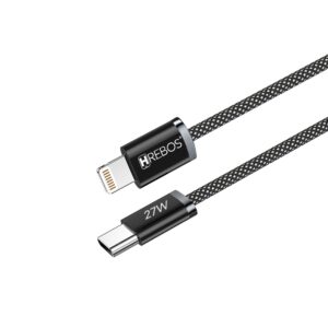 Cabo Pure Charge Usb-c Lightning 27w 1,5m Preto Cb-385i Preto