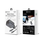 Carregador Hrebos 45w Duplo Usb-c Turbo Crg-218c Cinza