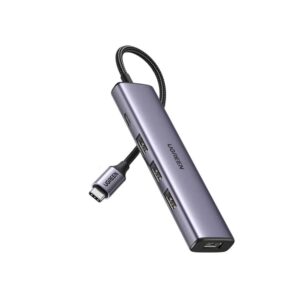 Hub Ugreen Usb-c 3.0 Para 1 Usb-c 4 Usb-a Portas Cm473 20841 Cinza