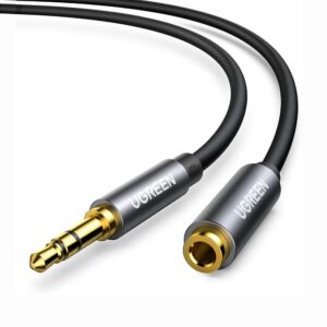 Cabo Extensor De Áudio Ugreen 3.5mm Macho Para Fêmea 1m