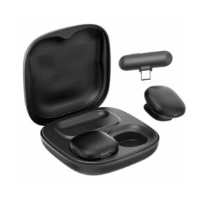 Microfone Lapela Wireless Gps Hrebos If-315 Sem Fio 120mah Preto