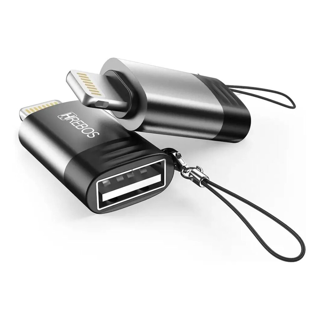 Adaptador OTG Hrebos AD-210 Lightning para USB Fêmea Alumínio
