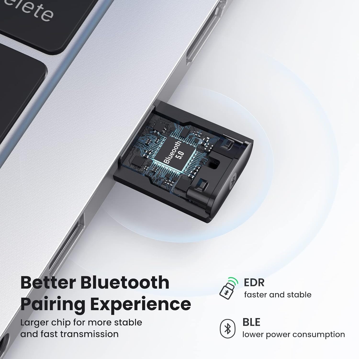 Adaptador Bluetooth 5.0 Ugreen CM390 USB para Windows com Áudio HiFi e 20m de Alcance