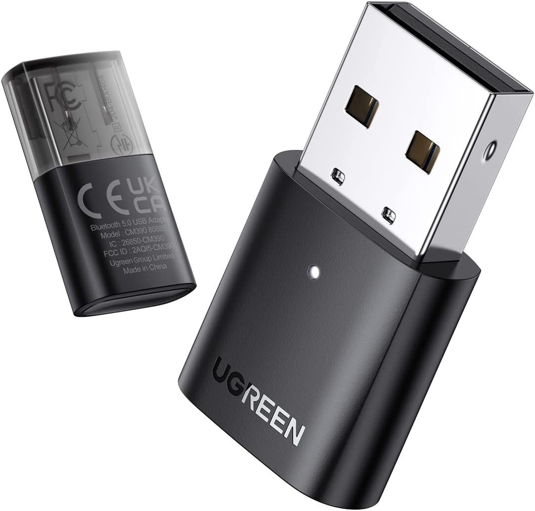 Adaptador Bluetooth 5.0 Ugreen CM390 USB para Windows com Áudio HiFi e 20m de Alcance