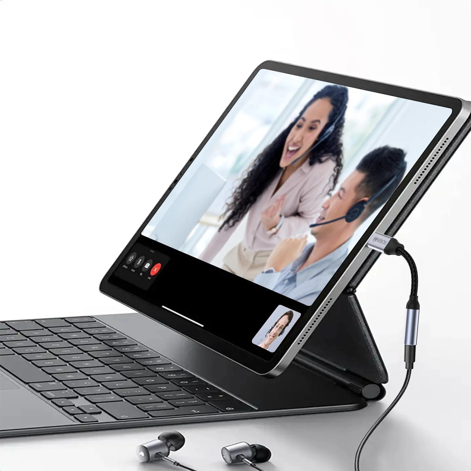 Adaptador de Áudio Hrebos AD-260 USB-C para P2
