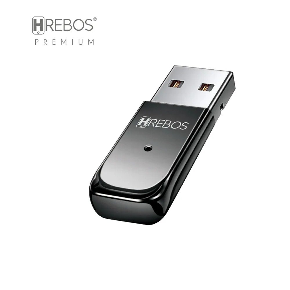 Receptor Bluetooth Hrebos AD-215 USB-A Auto Sync Premium Preto