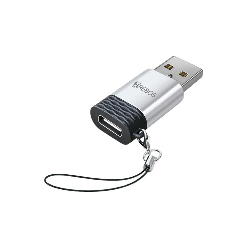 Adaptador Hrebos AD-209 USB-A Macho para USB-C Fêmea OTG