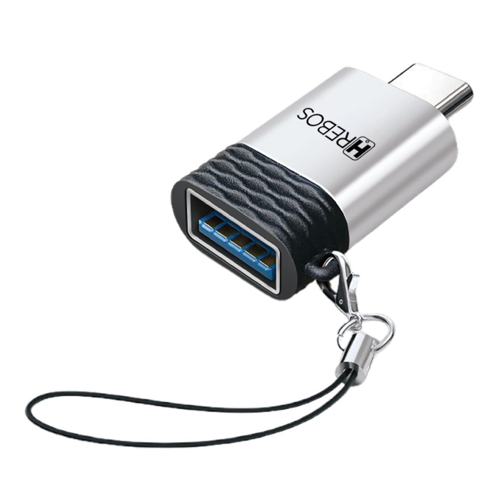 Adaptador OTG Hrebos AD-210 Lightning para USB Fêmea Alumínio