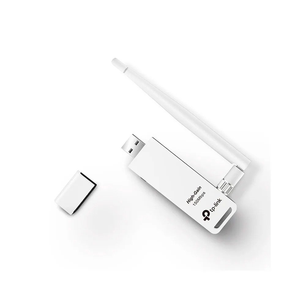 Adaptador USB Wi-Fi TP-Link TL-WN722N 150Mbps com Antena Removível