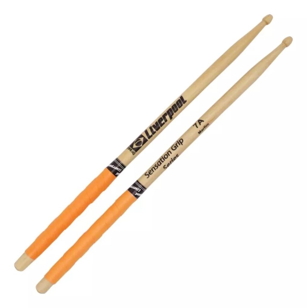 Baquetas Liverpool Sensation Grip 7A Laranja - Par - Ponta Madeira