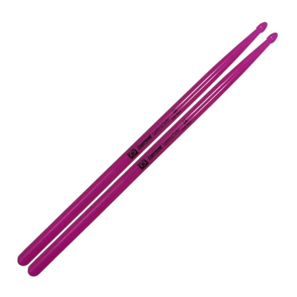 Baquetas Liverpool Luminous Fiber Neon Roxo 7A - Par