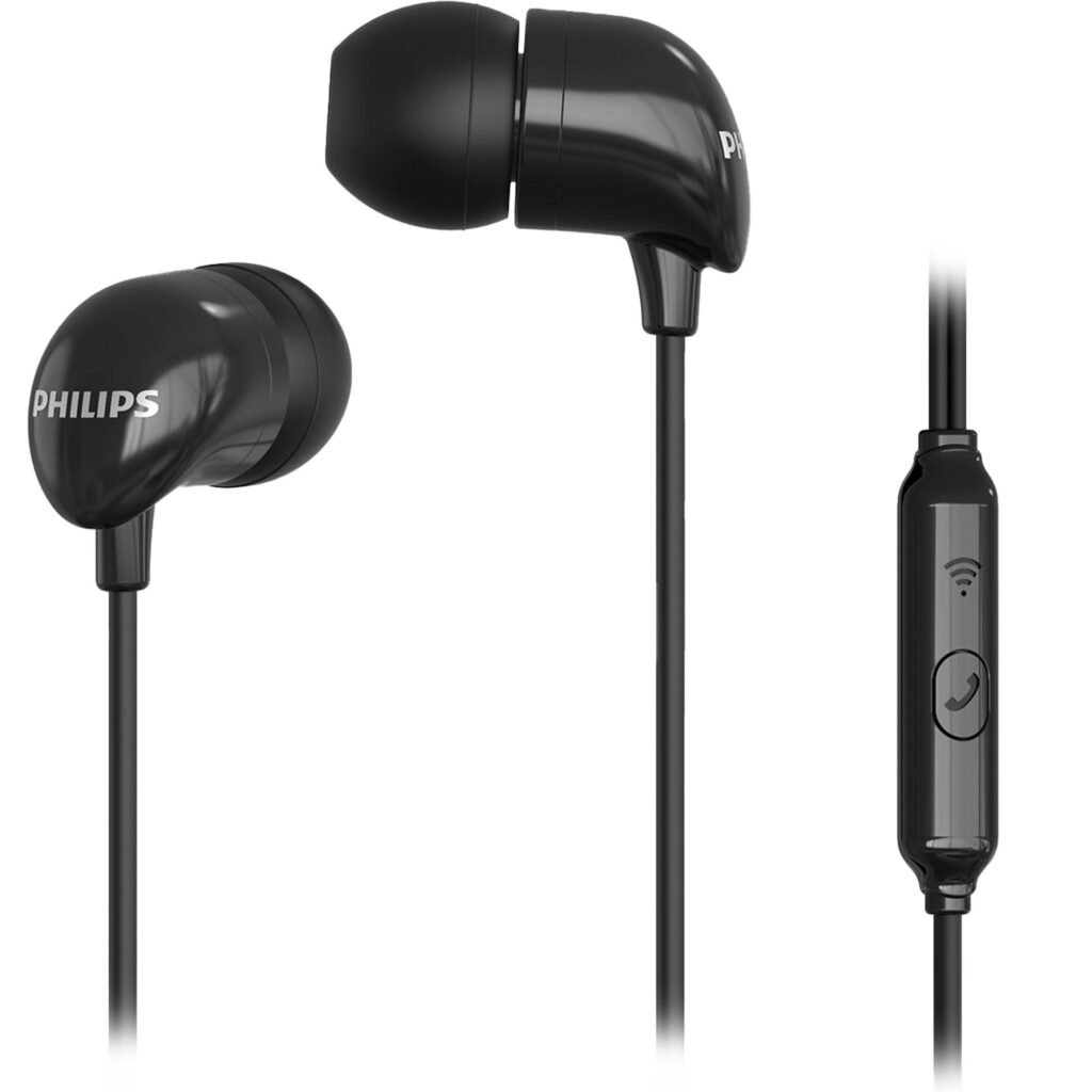 Fone De Ouvido Earphone Philips Tae1126 Preto Com Microfone.
